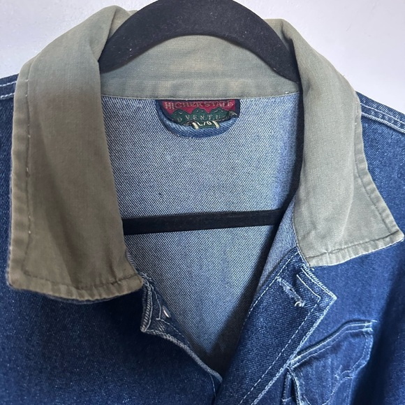 Vintage Barn Jacket Higher State Denim Adventure Jacket 90s Retro - Picture 8 of 8